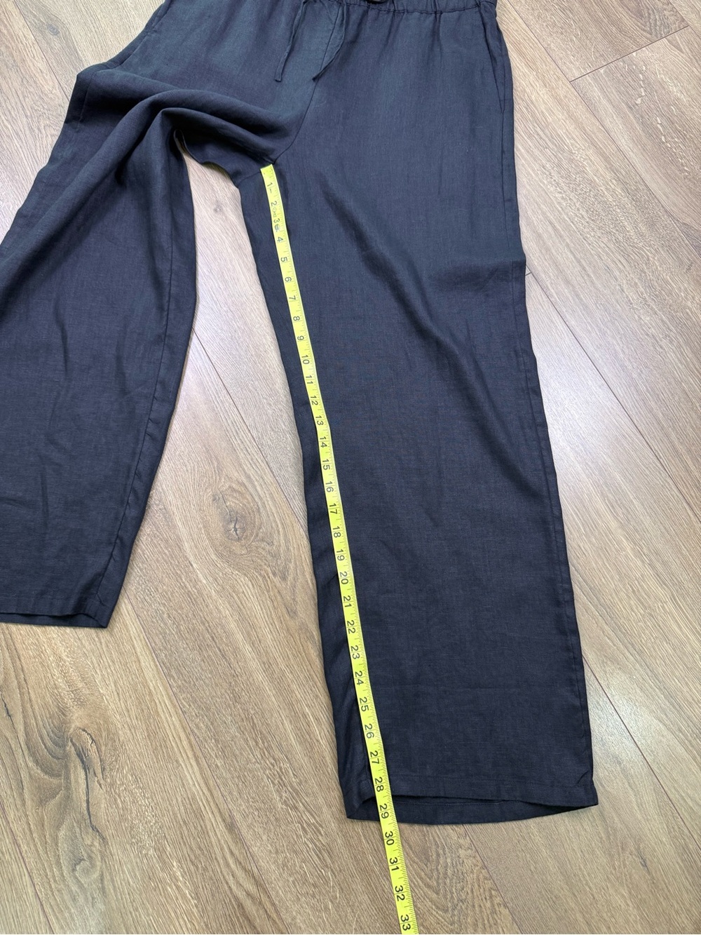 J. Crew Soleil Wide Leg 100% Linen Pants Black Size Medium - Picture 13 of 13